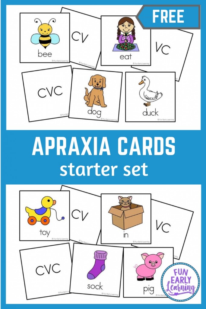 Apraxia Speech Cards For Speech Therapy Starter Set Fun Early Learning 5994