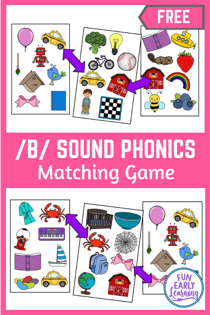 Matching Mission B Sound Articulation Game – Fun Early Learning