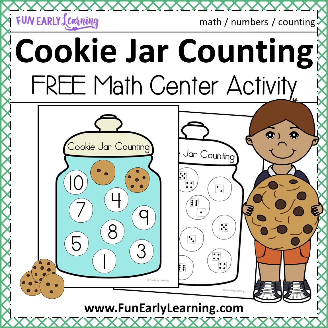 Printable Cookie Jar Number Matching Printable Word Searches