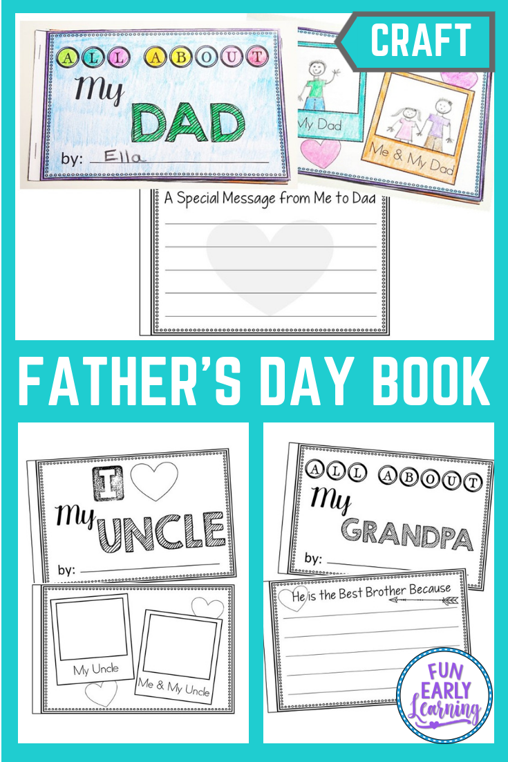 Father’s Day Craft – All About Dad Book – Fun Early Learning