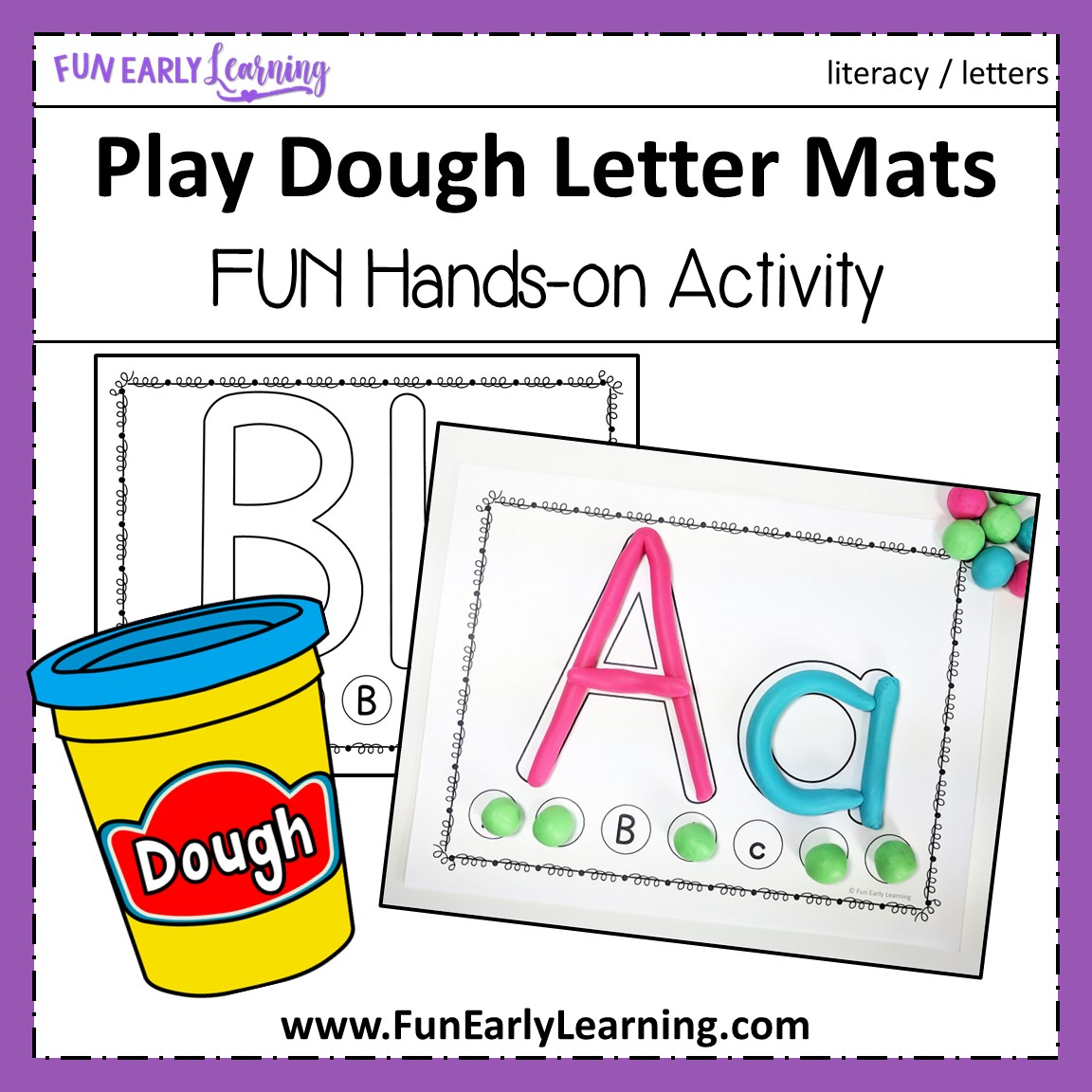 Alphabet letters for playdough