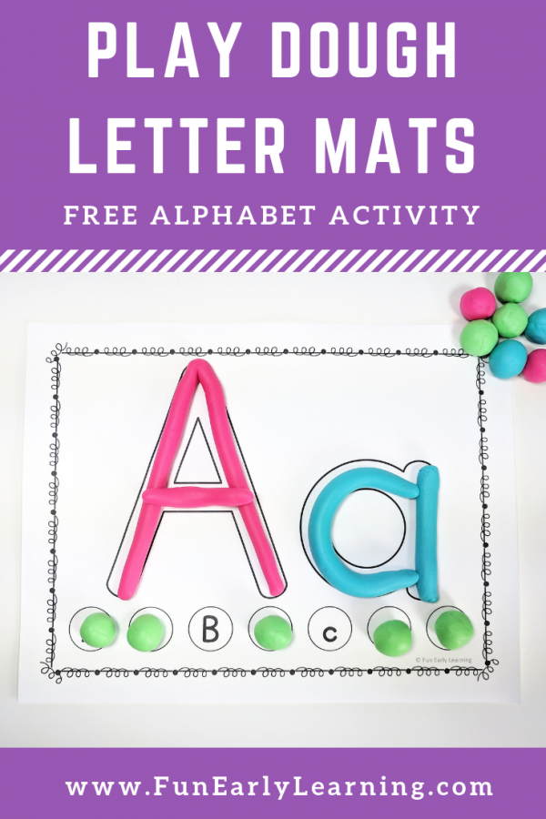 Play Dough Letter Mats for Letter Identification and Letter Writing