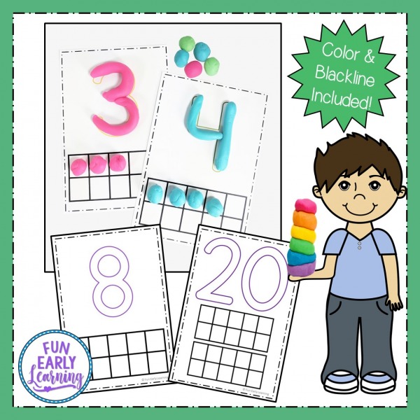 Play Dough Number Mats – Fun Early Learning