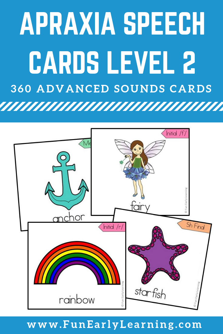 Apraxia Speech Cards Set Level 2 - Early Sounds For Speech Therapy