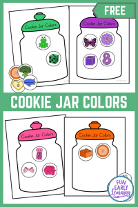 Cookie Jar Colors! Fun colors activities and free printables for preschool,  kindergarten and kids!