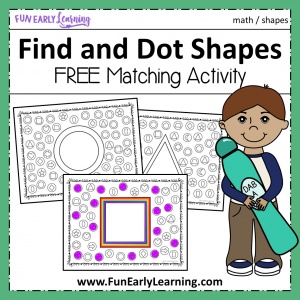 Dab-a-Dot Shapes Q-Tip Painting Activity for Shapes and Fine Motor Skills