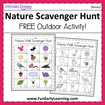 Nature Walk Scavenger Hunt Activity – Fun Early Learning