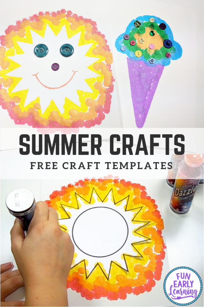 Easy Summer ‘Sponge’ Painting Crafts for Kids – Fun Early Learning