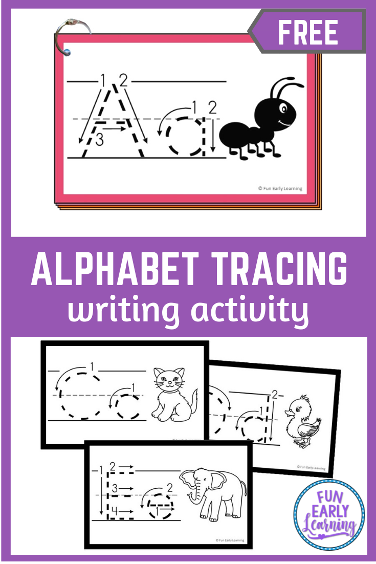 Alphabet Animal Tracing Cards for Letters and Writing – Fun Early Learning