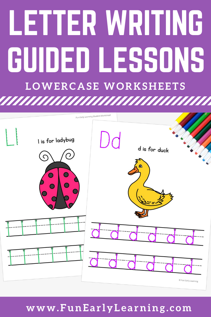 Lowercase Letter Worksheets with Guided Lessons – Fun Early Learning