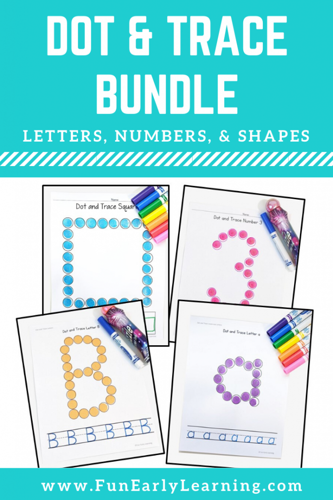 Dot and Trace Bundle for Letters, Numbers, and Shapes