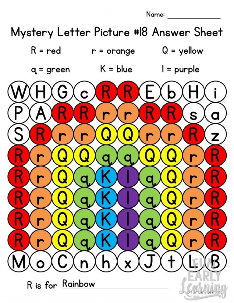 Mystery Letter Pictures Alphabet Activity For Preschool And Kindergarten