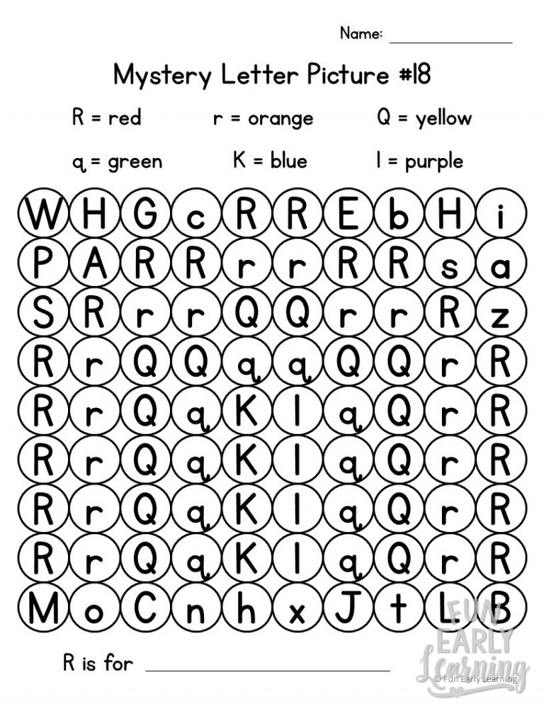 Mystery Letter Pictures Alphabet Activity for Preschool and Kindergarten