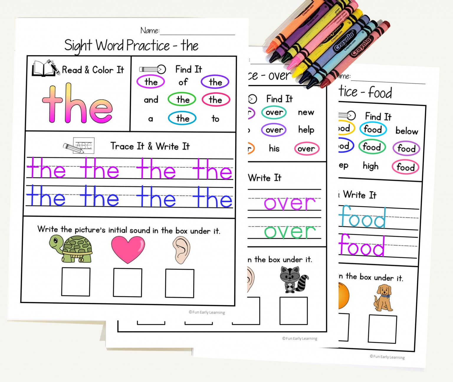 Sight Word Practice Bundle – Fry’s 1st, 2nd, and 3rd 100 Sight Words ...