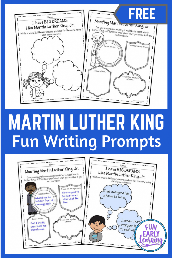 Martin Luther King, Jr. Writing Prompts – Fun Early Learning