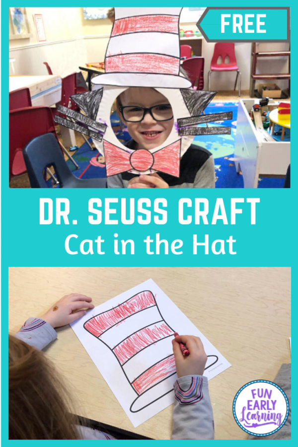 Dr Seuss Cat In The Hat Paper Plate Kid s Craft With Free Template