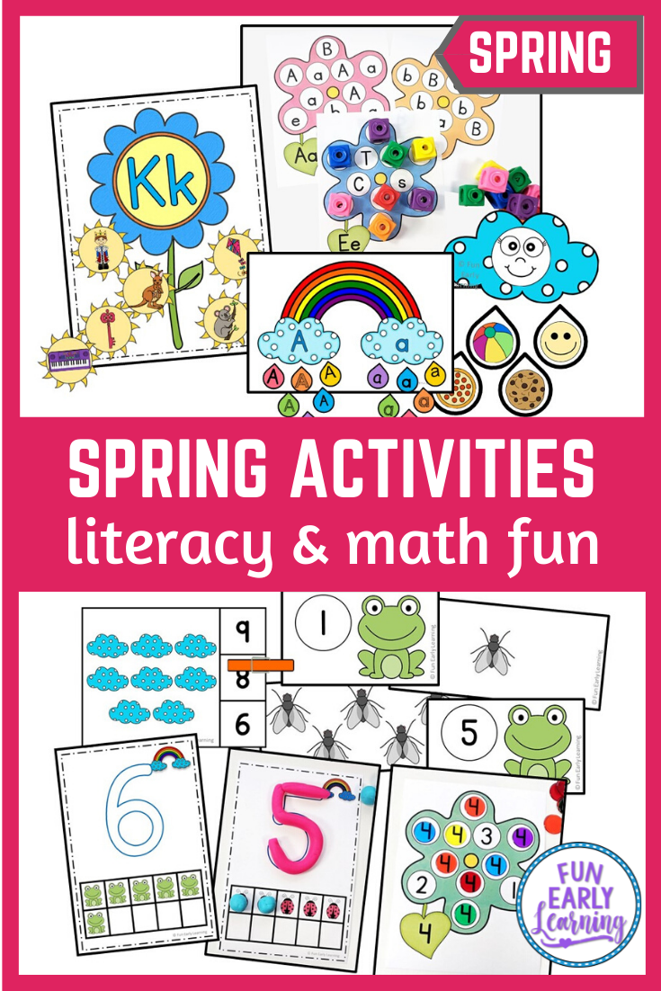 Spring Literacy and Math Centers – Fun Early Learning