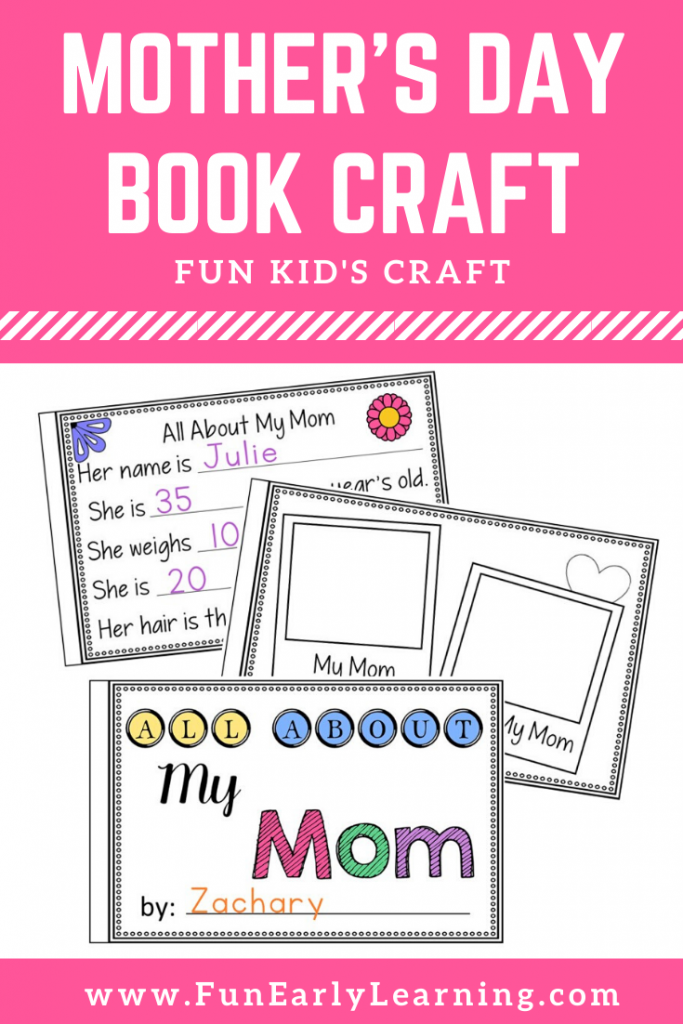 Mother’s Day Craft – Editable All About Mom Book – Fun Early Learning