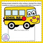 Back to School Bus Craft Activity with Writing Prompts – Fun Early Learning