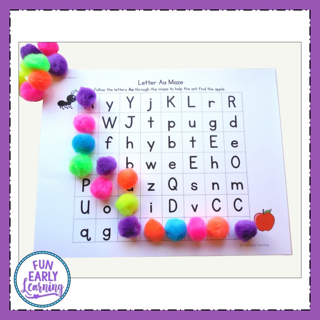 alphabet mazes printable hands on activity for preschool