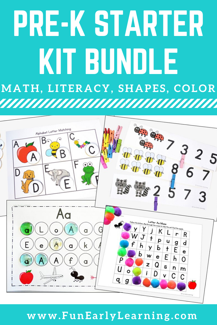 PreK Starter Kit Mega Bundle (letters, numbers, writing, shapes, colors ...