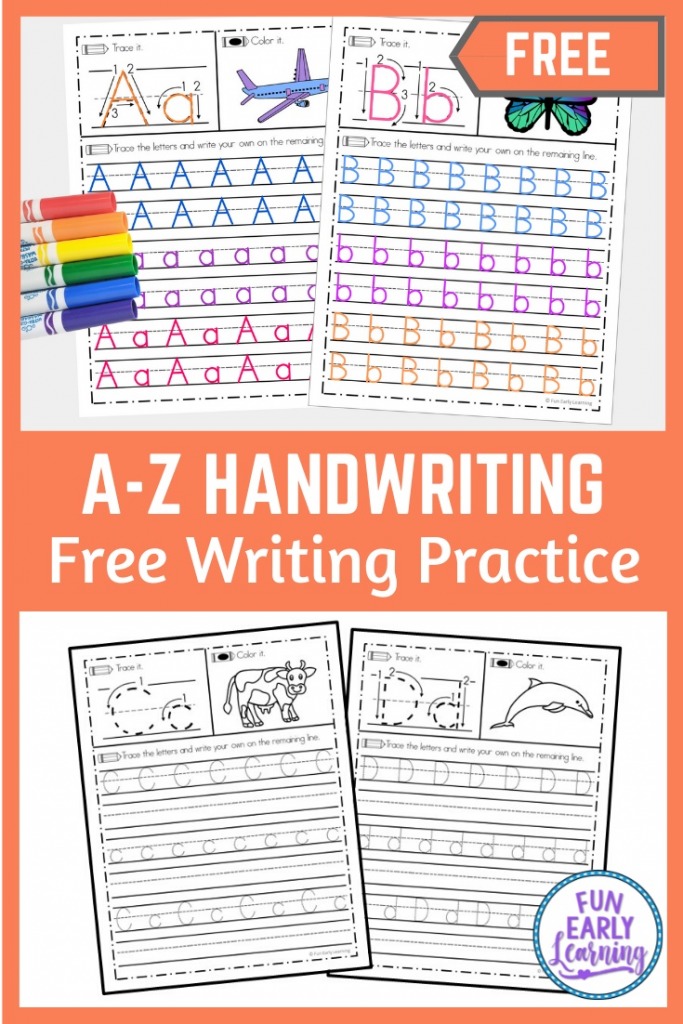 free letter tracing worksheets a z handwriting practice