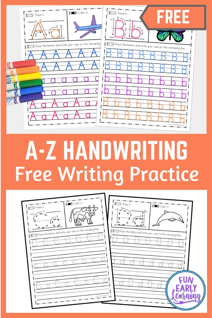 Free Letter Tracing Worksheets – A-Z Handwriting Practice – Fun Early ...