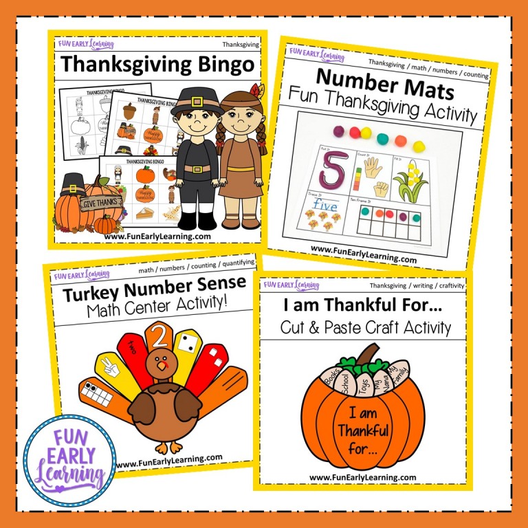 Fall Activities Bundle – Math, Literacy, and Crafts – Fun Early Learning