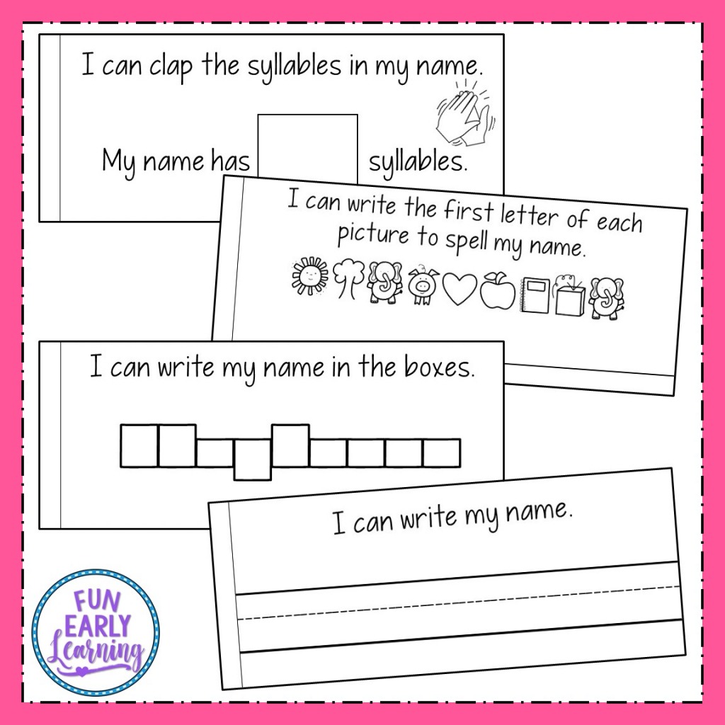 Editable Name Books Name Writing Activities for Preschool – Fun Early ...