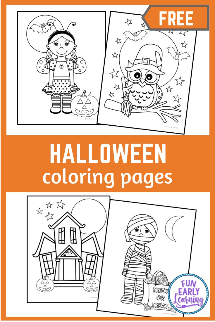 Halloween Coloring Pages Printable – Fun Early Learning