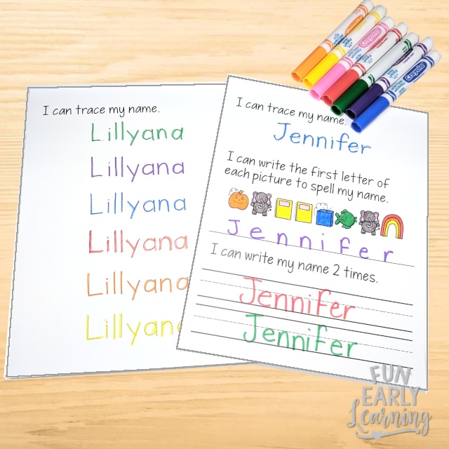 Writing Name Practice – Fun Early Learning